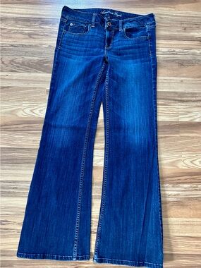 American Eagle Outfitters AE Hipster Flare Jeans 10 LONG